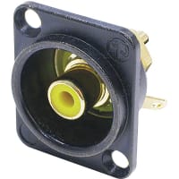 Neutrik Jacks RCA D series style- yellow - black