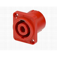 Neutrik Receptacle speakON 4 pole - PCBV - red