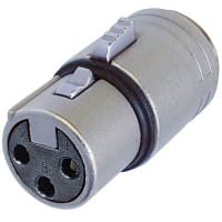 Neutrik Module, XLR Female 3-Pin, Nickel, M17x1 outside threads