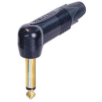 Neutrik Plug 1/4" mono - RX Series - right angle - black/gold, bulk