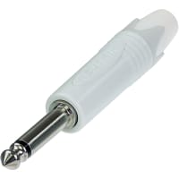 Neutrik Plug 1/4" mono PX Series - White/silver