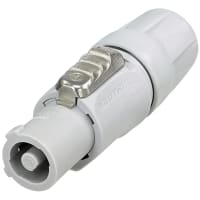 Neutrik Cable Connector End, Power Out, Grey, Bulk, PowerCON 20A Series