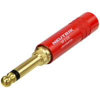 Neutrik Plug Mil spec 624/4 -red/nickel