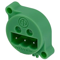 Neutrik Receptacle - Phoenix A series 3 pin - female PCBH - green