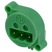 Neutrik Receptacle - Phoenix A series 3 pin - male PCBH - green