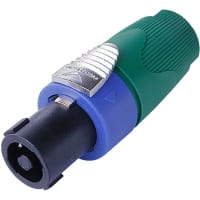 Neutrik Cable end speakON SPX 4 pole -green boot