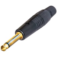 Neutrik Plug 1/4" mono - black/gold