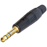 Neutrik Plug 1/4" stereo - black/gold