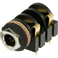 Neutrik Rean Jack 1/4" mono - PCBH - chrome ferrule and nut- gold contacts