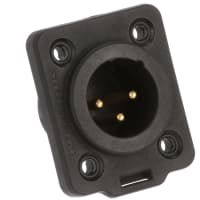 Neutrik XLR Chassis Connector, Male 3-Pole, Top Entry, Outdoor, TOP Series