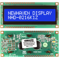 Newhaven Display International Character Display Modules LCD NHD 2x16 STN- BLUE Transmissive 8-Bit Parallel