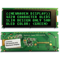 Newhaven Display International Character OLED;4x20;920x31.5; Green;4/8-bit , SPI, I2C