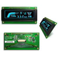 Newhaven Display International OLED Display, Graphic, 256x64 Pixels, 8-bit SPI Wire or 4-Wire SPI, Blue