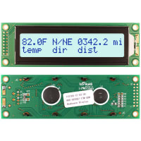 Newhaven Display International Character Display Modules LCD NHD 2x20 STN Gray Transflective 8-Bit Parallel