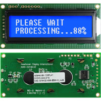 Newhaven Display International Character Display Modules LCD Serial 16x2 STN Blue Transmissive I2C RS232 SPI