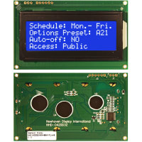 Newhaven Display International Character Display Modules LCD 20x4 98x60 STN Blue Transmissive I2C, RS232, SPI