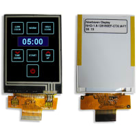 Newhaven Display International Industrial Monitor, Resistive LCD TFT, 2.4 in, 240x320, Panel Mount, NHD Series