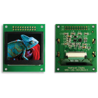 Newhaven Display International OLED Display, Color, 160x128, 1.69 in. Diagonal, Serial/Parallel, 18 Bit/262K, 3V