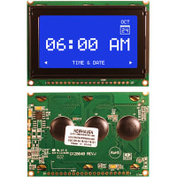 Newhaven Display International LCD Graphic Display;128x64 Pix;75x52.7;STN-BLUE (-);Transmissive;8-Bit Parallel