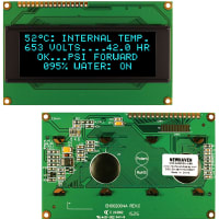 Newhaven Display International OLED Display, Character Height 4.75mm, 4x20 Characters, Parallel/3 Wire SPI, Blue