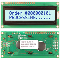 Newhaven Display International Character Display Modules LCD NHD 2x16 STN Gray Transflective 8-Bit Parallel