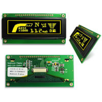 Newhaven Display International OLED Display, Graphic, 256x64 Pixels, 8-bit SPI Wire or 4-Wire SPI, Yellow