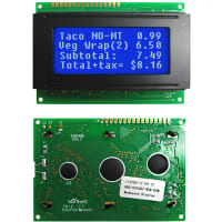 Newhaven Display International Character Display Modules LCD NHD 4x16 STN Blue Transmissive 8-Bit Parallel