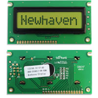 Newhaven Display International Character Display Modules LCD NHD 8x1 STN Yellow Green Reflective 8-Bit Parallel