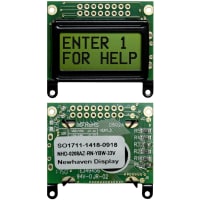 Newhaven Display International Character Display Modules LCD NHD 2x8 STN Yellow Green Reflective 8-Bit Parallel