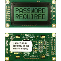 Newhaven Display International Character Display Modules LCD NHD Series 2x8 STN Yel Grn Reflect 8-Bit Parallel