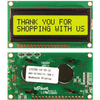 Newhaven Display International Character Display Modules LCD NHD Series 2x16 STN Yellow Grn Transflective 8-Bit