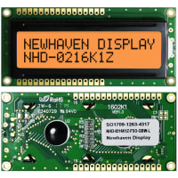 Newhaven Display International Character Display Modules LCD NHD 2x16 STN Gray Transflective 8-Bit Parallel