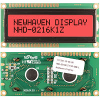 Newhaven Display International Character Display Modules LCD NHD 2x16 STN Gray Transflective 8-Bit Parallel