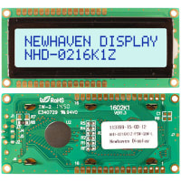 Newhaven Display International Character Display Modules LCD NHD 2x16 STN Gray Transflective 8-Bit Parallel