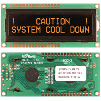 Newhaven Display International Character Display Modules LCD NHD 2x16 FSTN (-) Transmissive 8-Bit Parallel