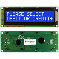 Newhaven Display International Character Display Modules LCD NHD 2x16 STN BLUE Transmissive 8-Bit Parallel