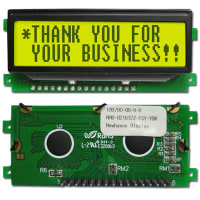 Newhaven Display International Character Display Modules LCD NHD 2x16 STN Yellow Green Transflective 8-Bit