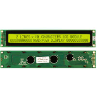 Newhaven Display International Character Display Modules LCD NHD 2x40 STN Gray Transflective 8-Bit Parallel