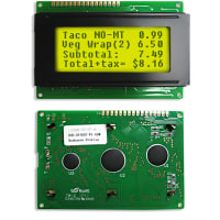 Newhaven Display International Character Display Modules LCD NHD 4x16 STN Yel Grn Transflective 8-Bit Parallel