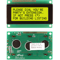 Newhaven Display International Character Display Modules LCD NHD 4x20 STN Y-Green Transflective 8-Bit Parallel