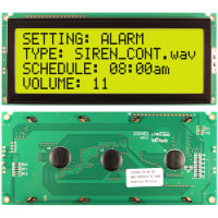 Newhaven Display International Character Display Modules LCD NHD 4x20 STN Gray Transflective 8-Bit Parallel