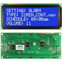 Newhaven Display International Character Display Modules LCD NHD 4x20 STN BlueTransmissive 8-Bit Parallel