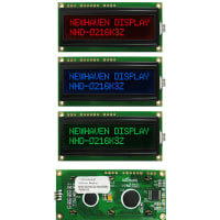 Newhaven Display International Character Display Modules LCD RGB Serial 16x2 FSTN Transmissive I2C RS232 SPI