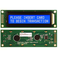 Newhaven Display International Character Display Modules LCD Serial 20x2 STN Blue Transmissive I2C RS232 SPI