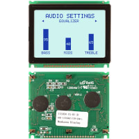 Newhaven Display International LCD Graphic Display;128x64 Pix;63.2x52.2;STN-GRAY;Transflective;8-Bit Parallel