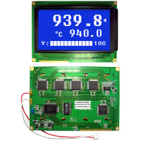 Newhaven Display International LCD Graphic Display;240x128 Pix;144x104;STN- BLUE (-);Transmis;8-Bit Parallel