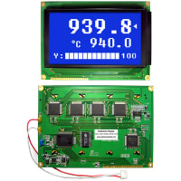 Newhaven Display International LCD Graphic Display;240x128 Pix;144x104;STN- BLUE (-);Transmis;8-Bit Parallel