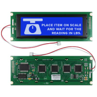 Newhaven Display International LCD Graphic Display;240x64 Pix;180x65;STN- BLUE (-);Transmissive;8-Bit Parallel