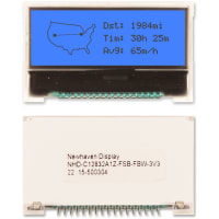 Newhaven Display International Chip on Glass- Graphic;128x32 Pixels;41.4x24.3x4;FSTN (+);Transflect;4-Bit / SPI