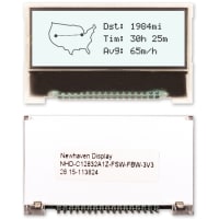 Newhaven Display International Chip on Glass- Graphic;128x32 Pixels;41.4x24.3x4;FSTN (+);Transflect;4-Bit / SPI